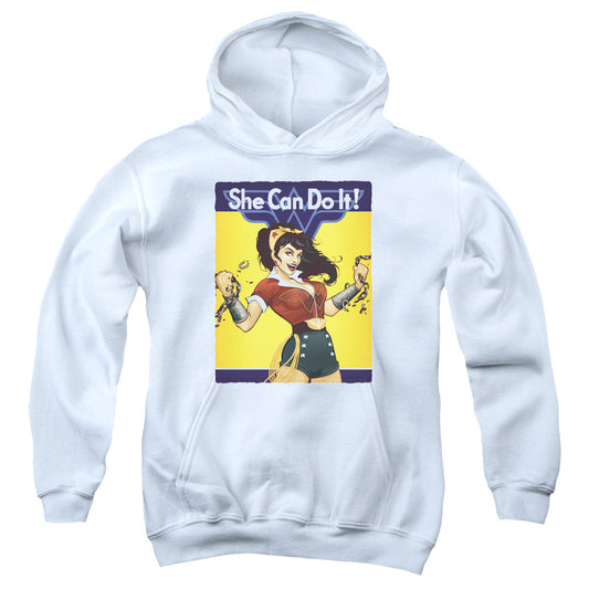 Justice League Wonder Bombshell Kids Youth Hoodie White