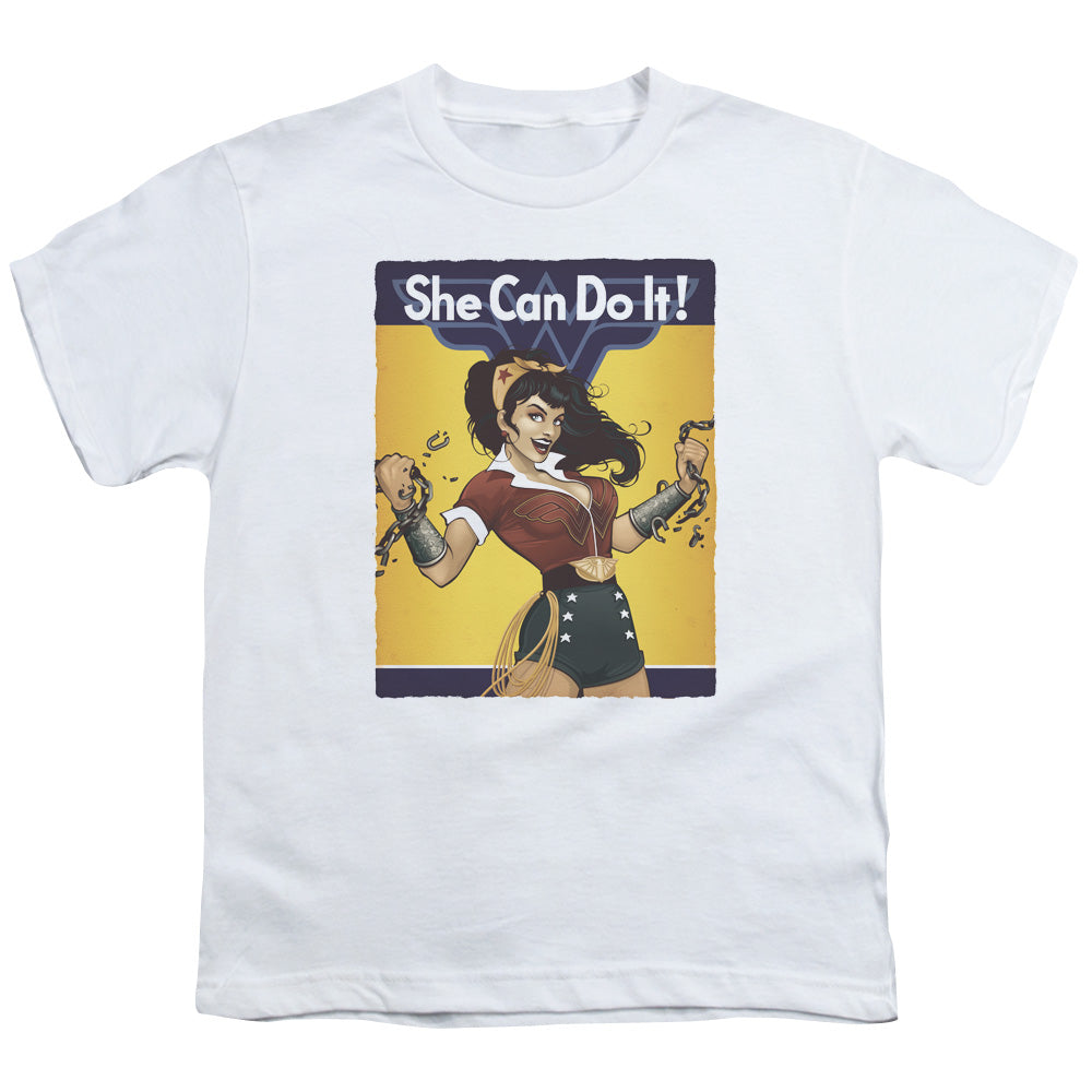 Justice League Wonder Bombshell Kids Youth T Shirt White