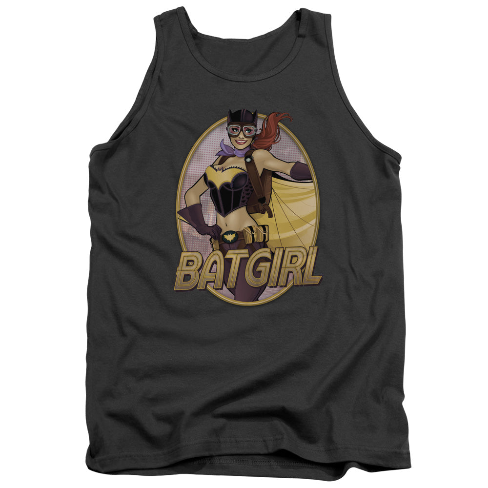 Justice League Batgirl Bombshell Mens Tank Top Shirt Charcoal