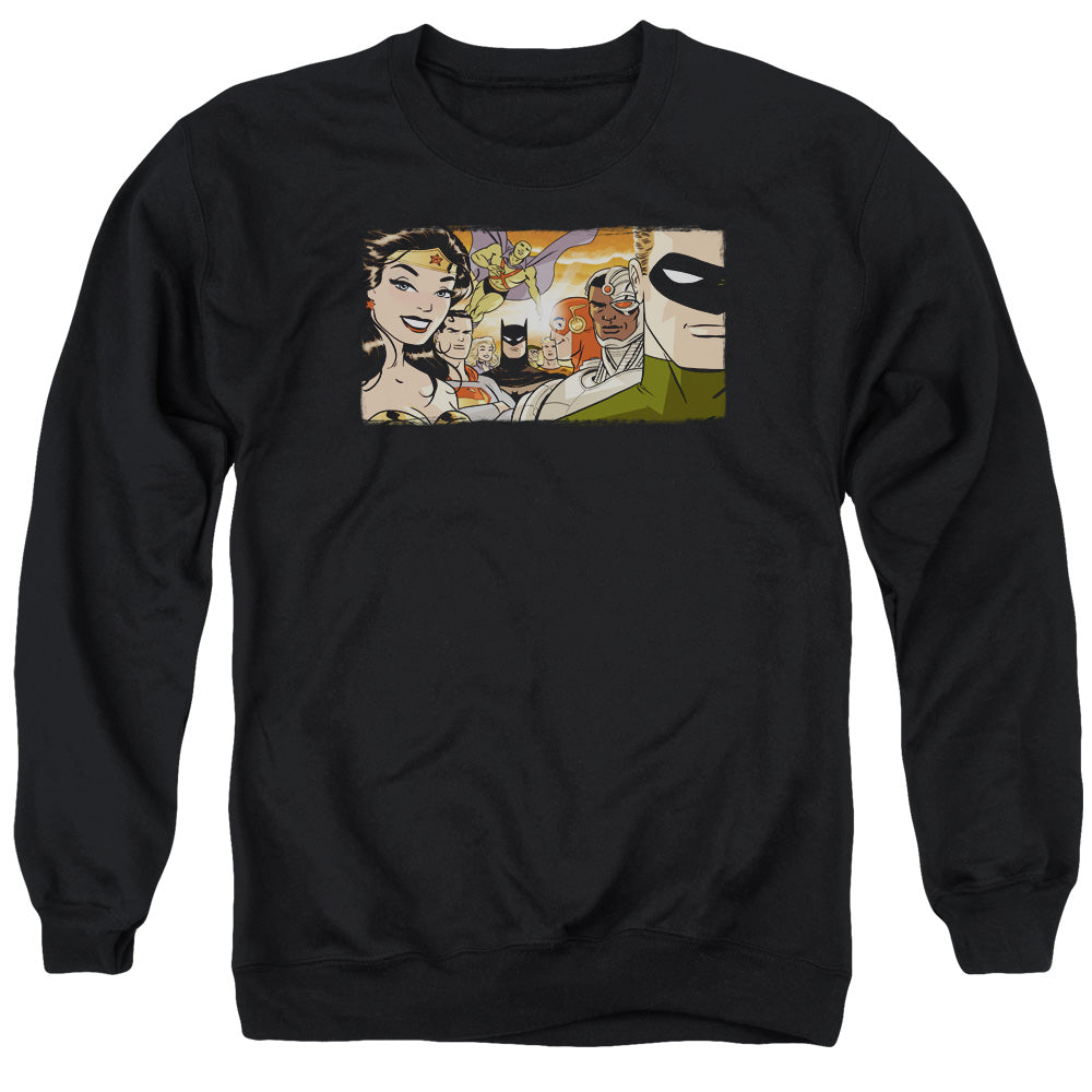 Justice League Cinematic League Mens Crewneck Sweatshirt Black