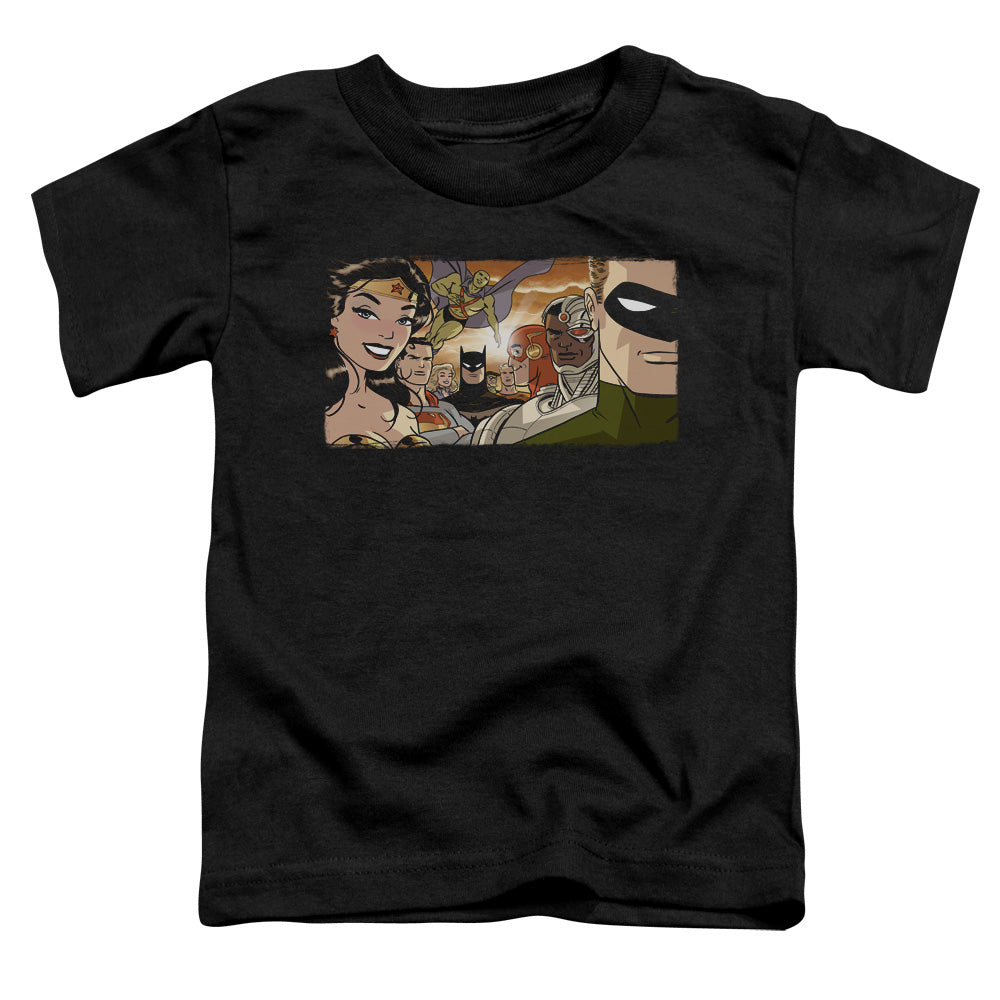 Justice League Cinematic League Toddler Kids Youth T Shirt Black