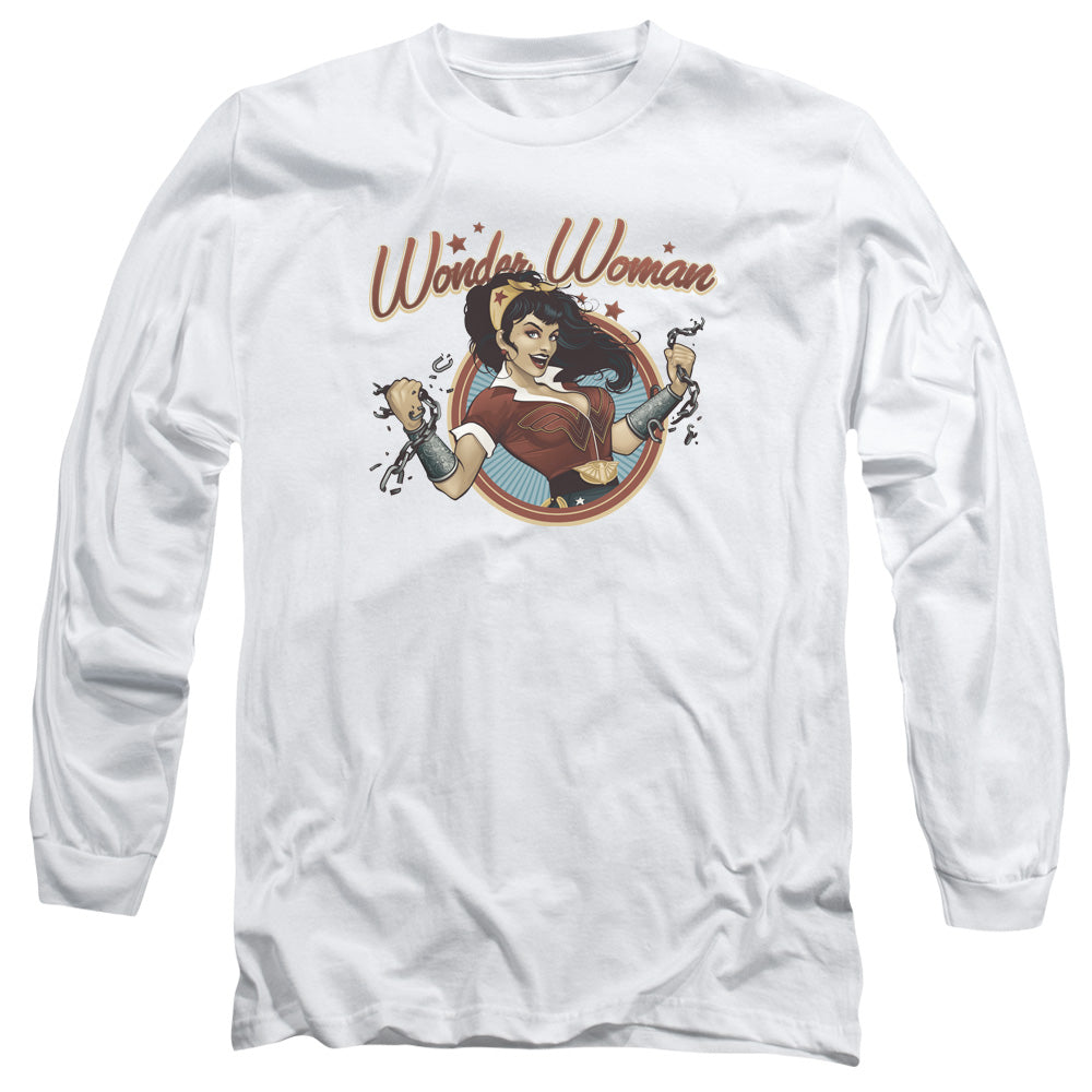 Justice League Wonder Break Mens Long Sleeve Shirt White