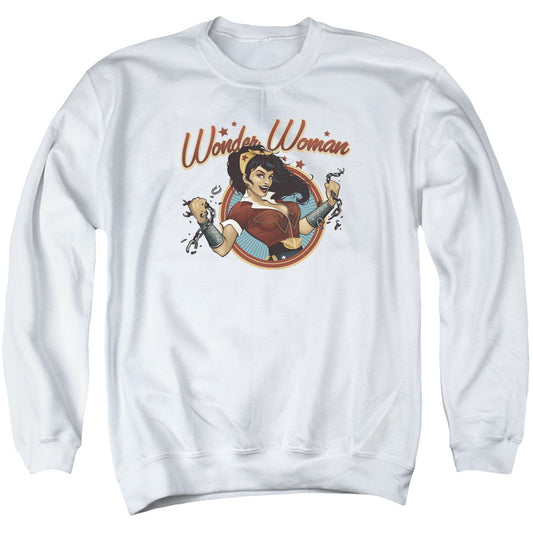 Justice League Wonder Break Mens Crewneck Sweatshirt White