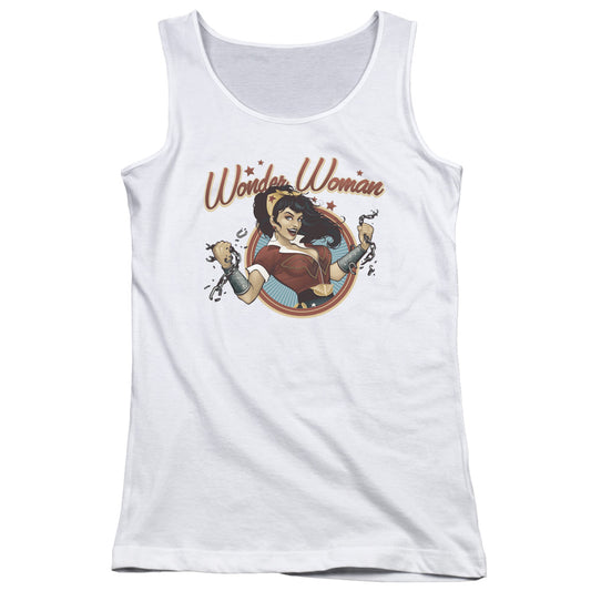 Justice League Wonder Break Womens Tank Top Shirt White