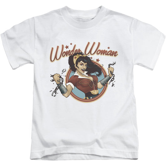 Justice League Wonder Break Juvenile Kids Youth T Shirt White