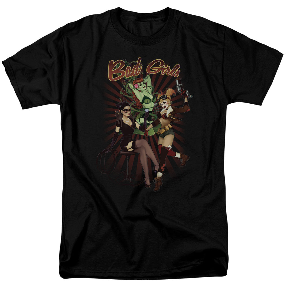 Justice League Bad Girls Mens T Shirt Black
