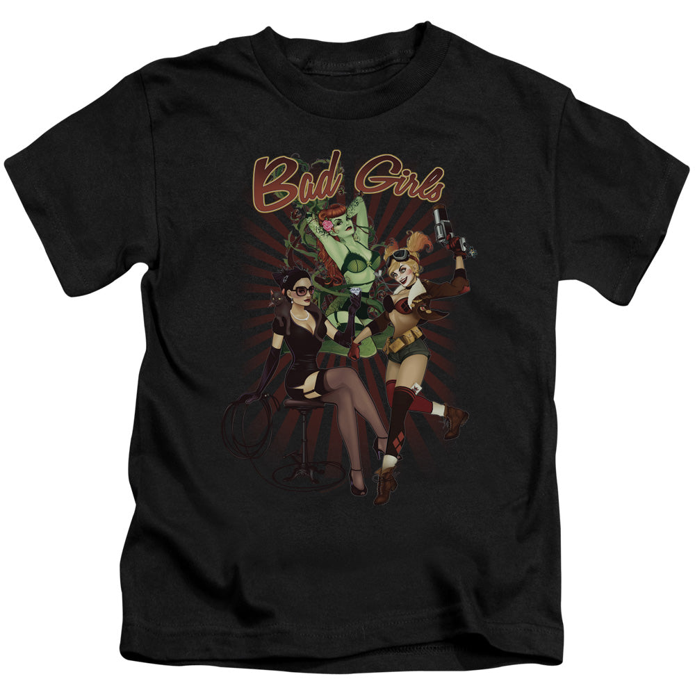 Justice League Bad Girls Juvenile Kids Youth T Shirt Black
