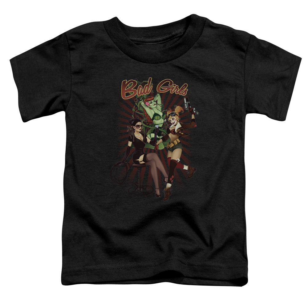 Justice League Bad Girls Toddler Kids Youth T Shirt Black