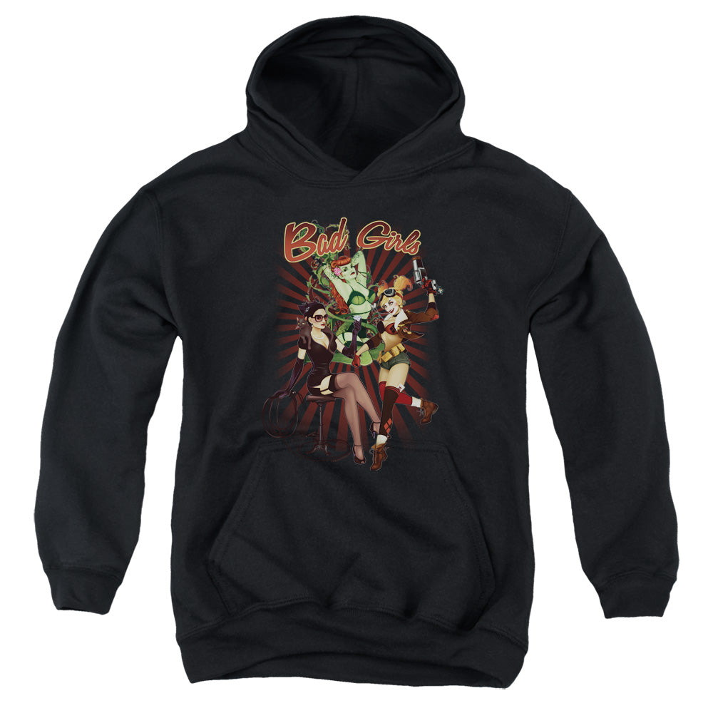 Justice League Bad Girls Kids Youth Hoodie Black