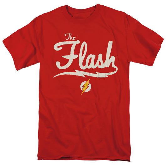 Jla Old School Flash Mens T Shirt Red