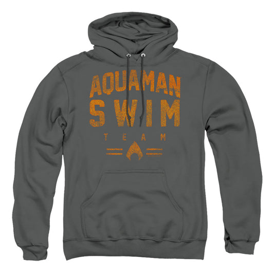 Justice League Of America Swin Team Mens Hoodie Charcoal Officially Licensed