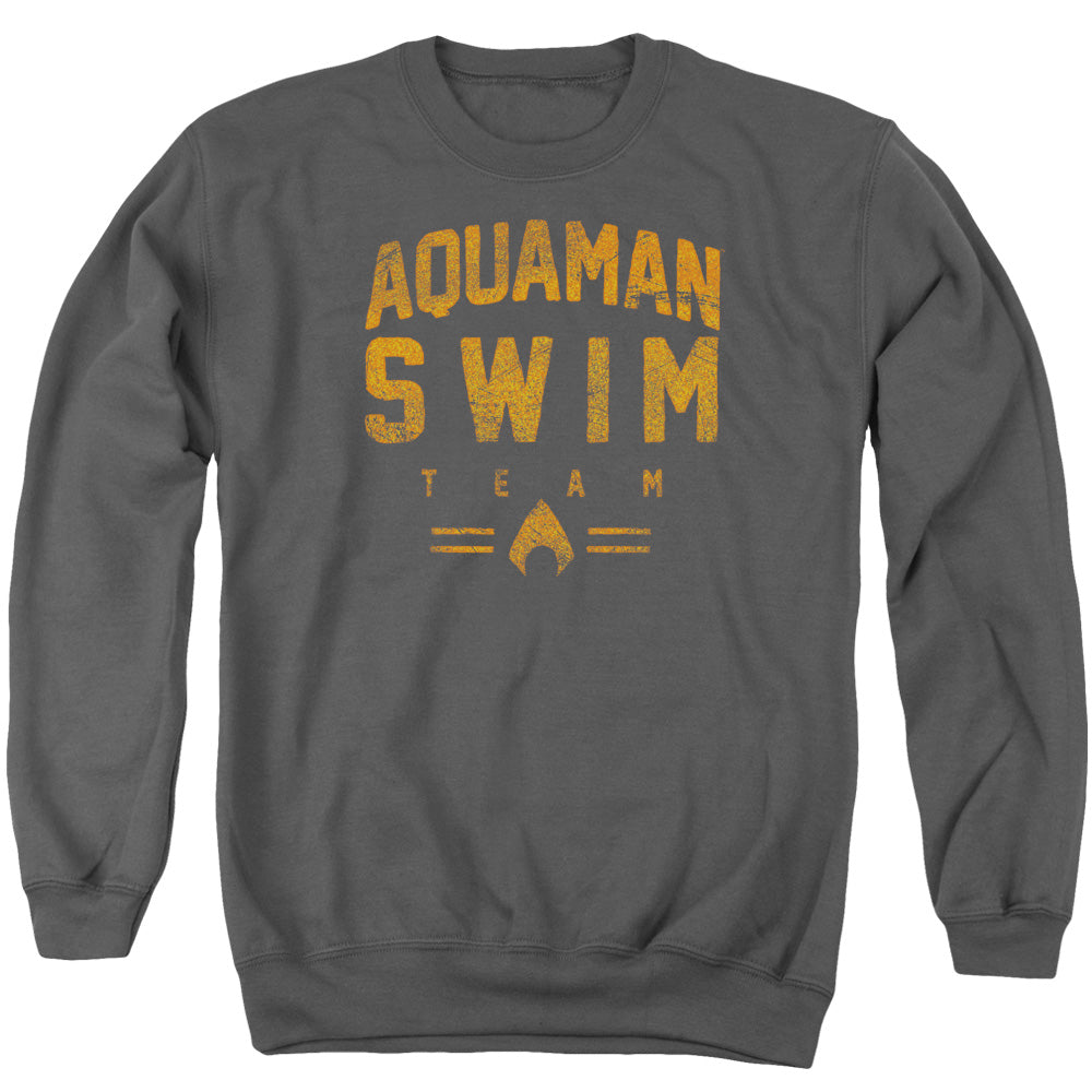 Justice League Swin Team Mens Crewneck Sweatshirt Charcoal
