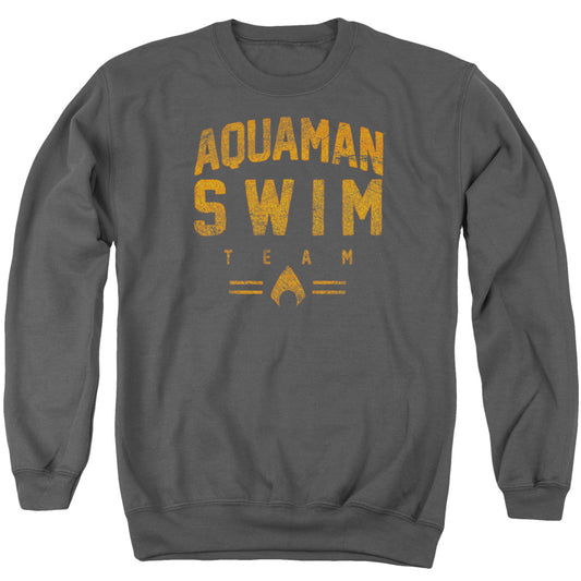 Justice League Swin Team Mens Crewneck Sweatshirt Charcoal