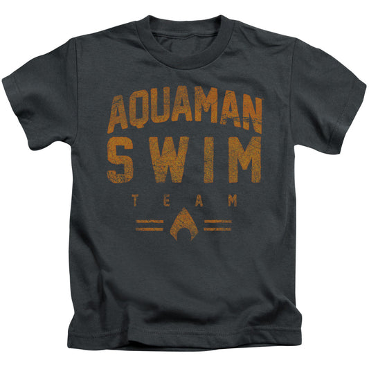 Justice League Swin Team Juvenile Kids Youth T Shirt Charcoal