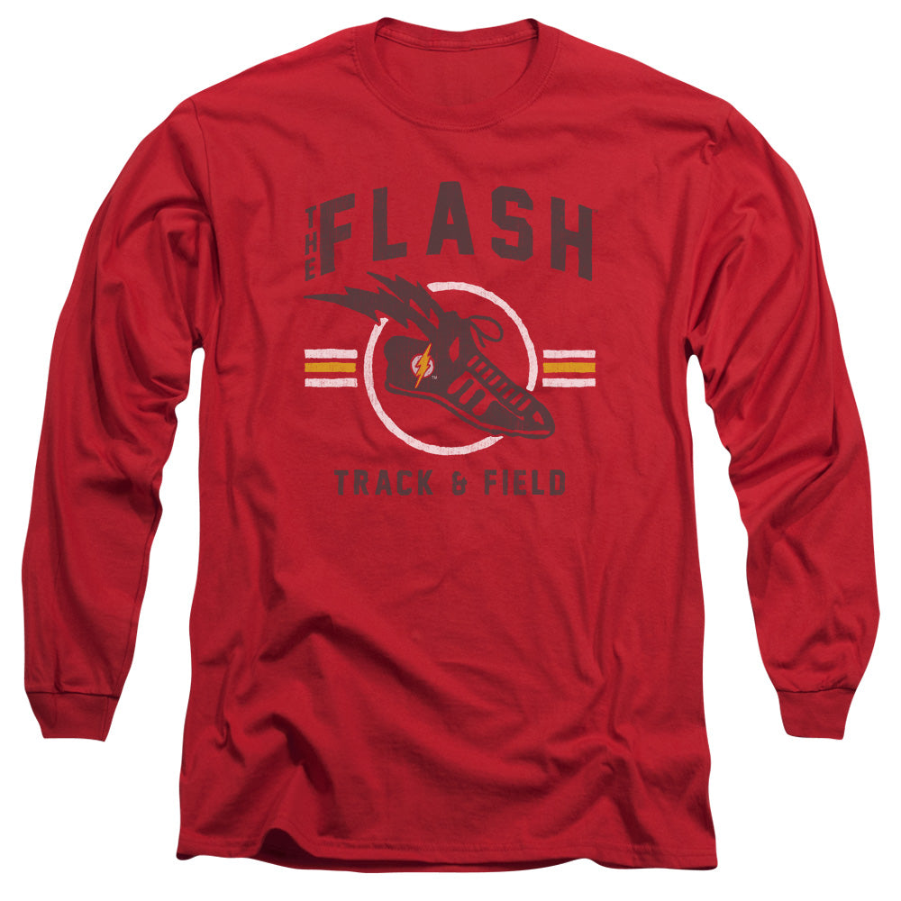 Justice League Track and Field Mens Long Sleeve Shirt Red