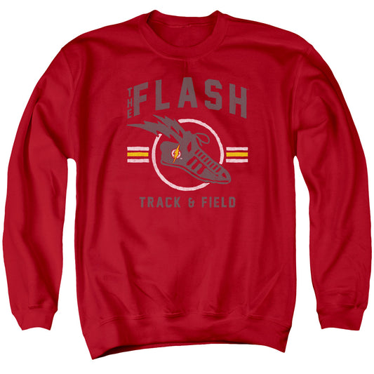 Justice League Track and Field Mens Crewneck Sweatshirt Red