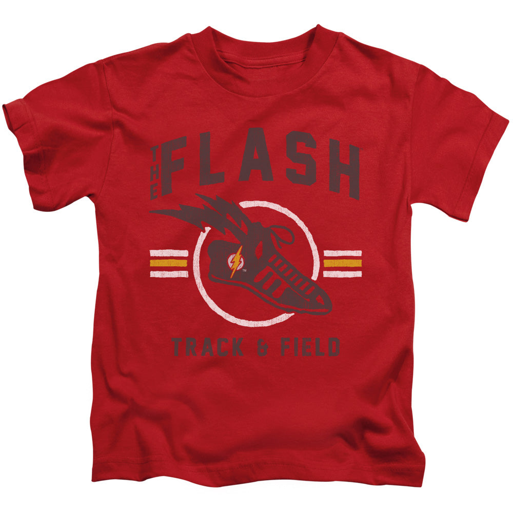Justice League Track and Field Juvenile Kids Youth T Shirt Red