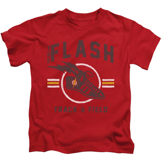 Justice League Track and Field Juvenile Kids Youth T Shirt Red
