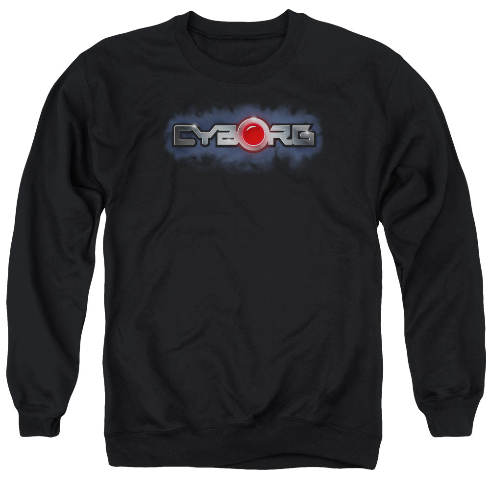 Justice League Cyborg Title Mens Crewneck Sweatshirt Black