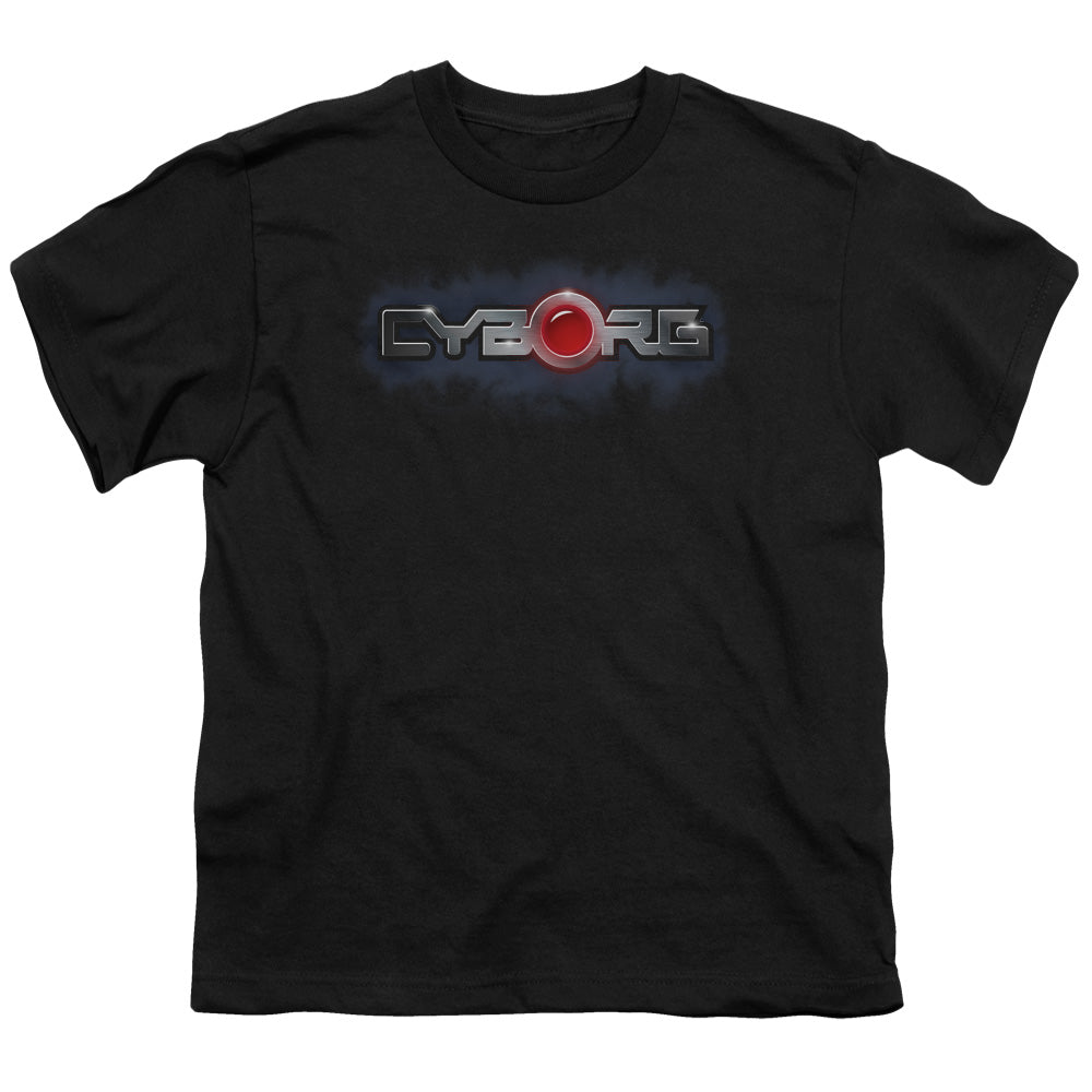 Justice League Cyborg Title Kids Youth T Shirt Black
