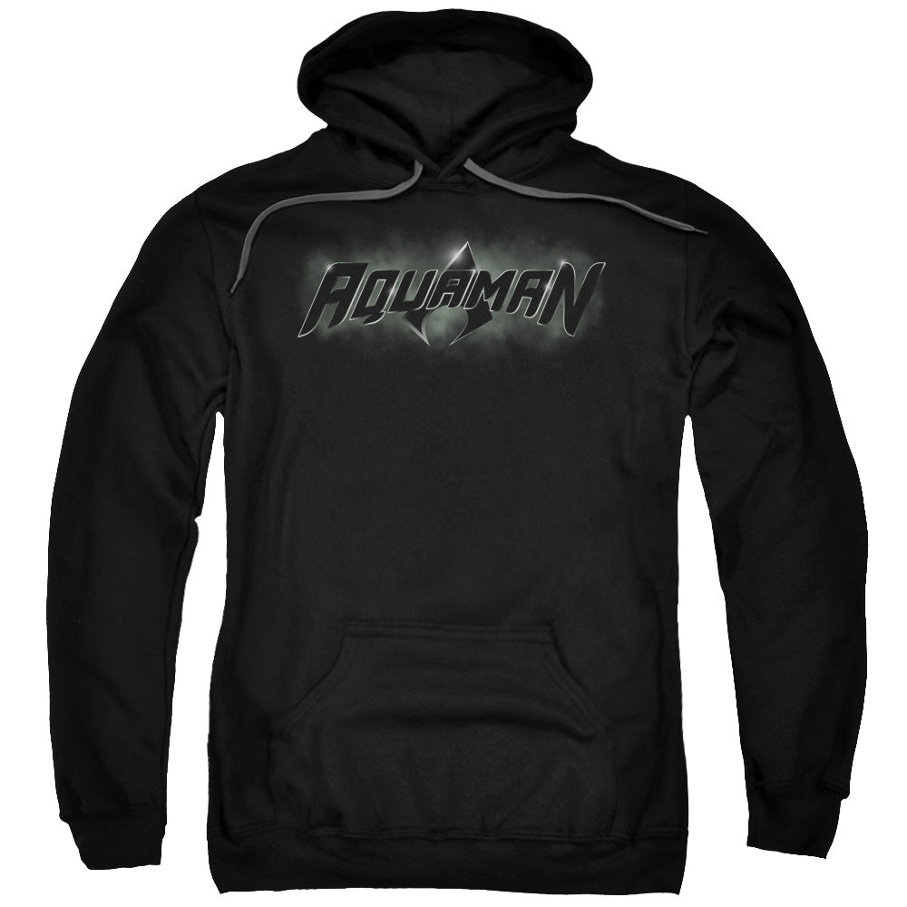 Justice League Aquaman Title Mens Hoodie Black