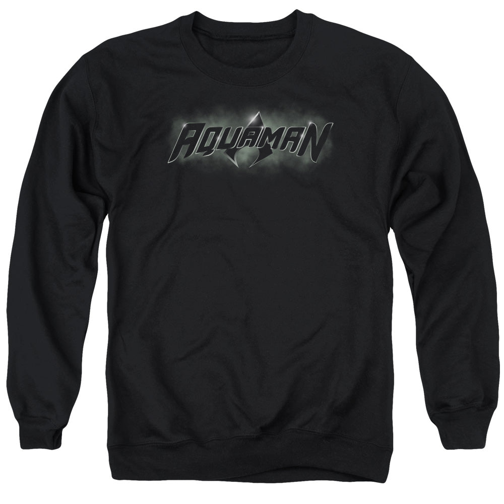 Justice League Aquaman Title Mens Crewneck Sweatshirt Black