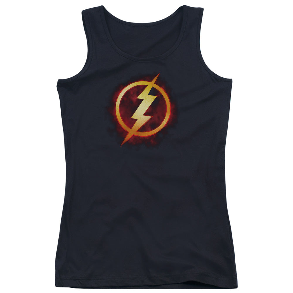 Justice League Flash Title Womens Tank Top Shirt Black