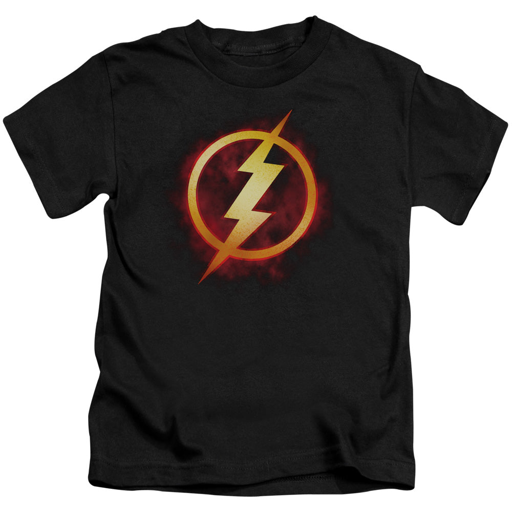 Justice League Flash Title Juvenile Kids Youth T Shirt Black