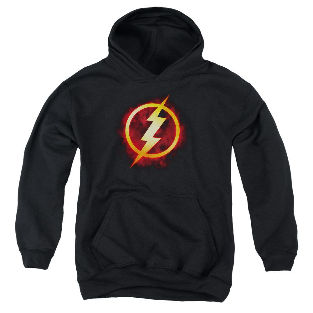 Justice League Flash Title Kids Youth Hoodie Black