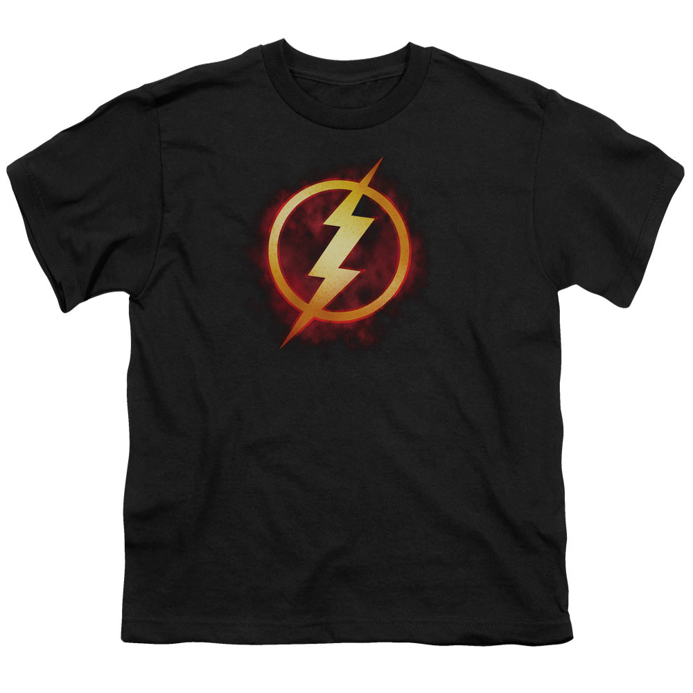 Justice League Flash Title Kids Youth T Shirt Black