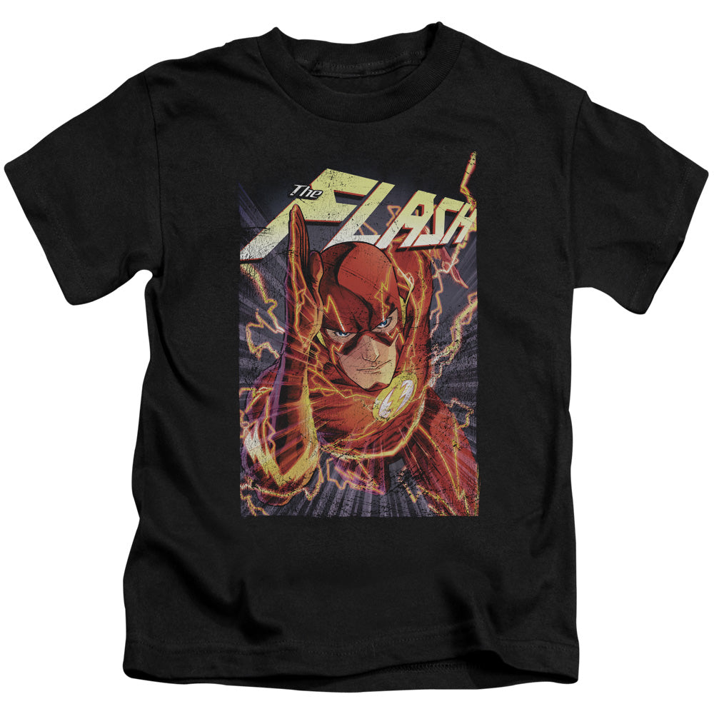 Justice League Flash One Juvenile Kids Youth T Shirt Black