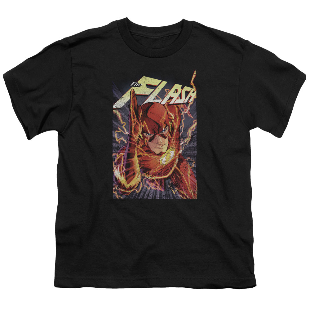 Justice League Flash One Kids Youth T Shirt Black