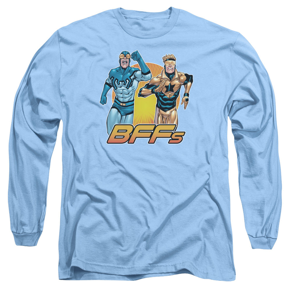 Justice League Booster Beetle Bff Mens Long Sleeve Shirt Carolina Blue