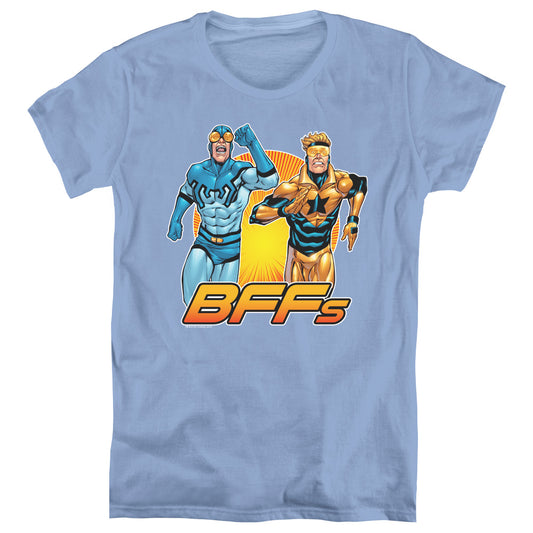 Justice League Booster Beetle Bff Womens T Shirt Carolina Blue