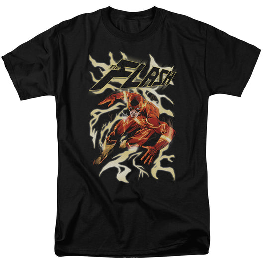 Justice League Electric Run Mens T Shirt Black