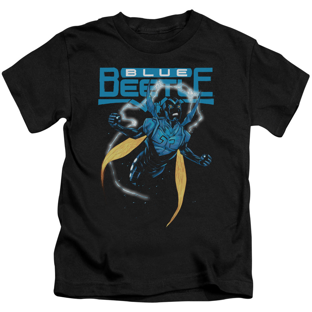Justice League Blue Beetle Juvenile Kids Youth T Shirt Black