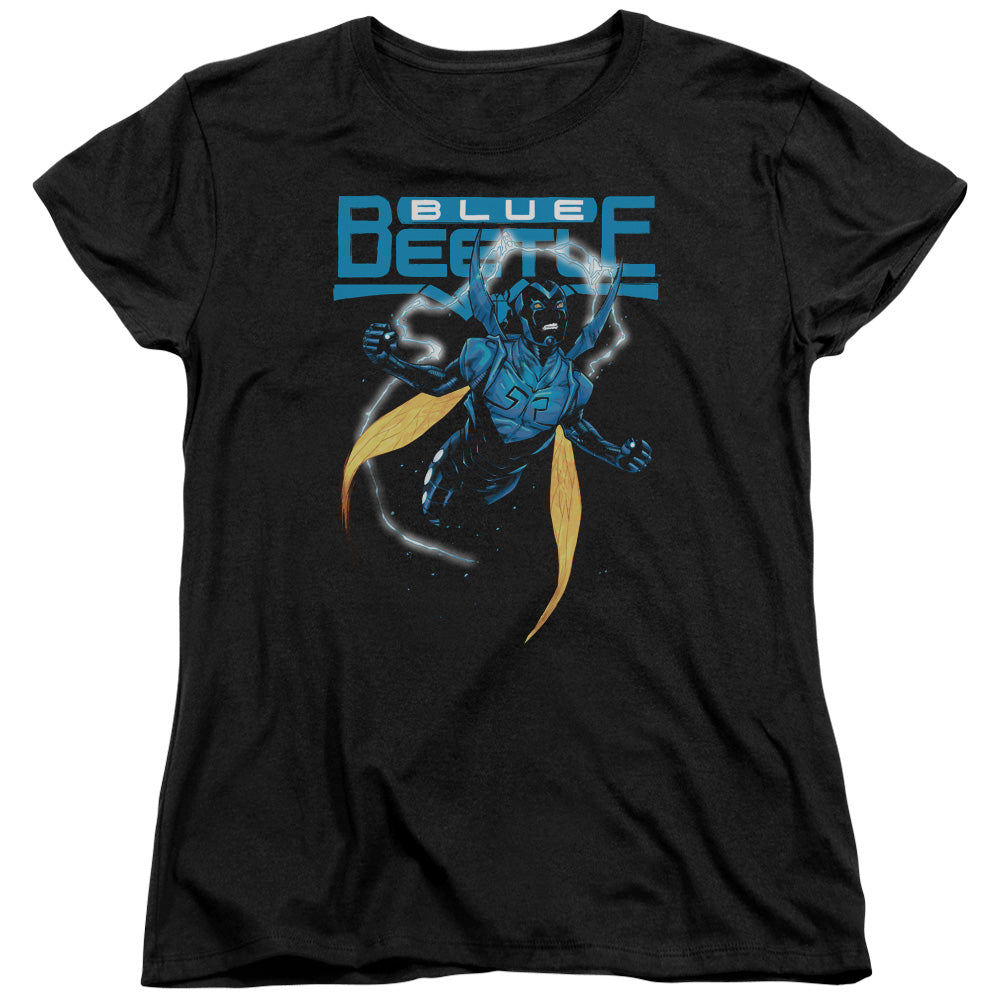 Justice League Blue Beetle Womens T Shirt Black