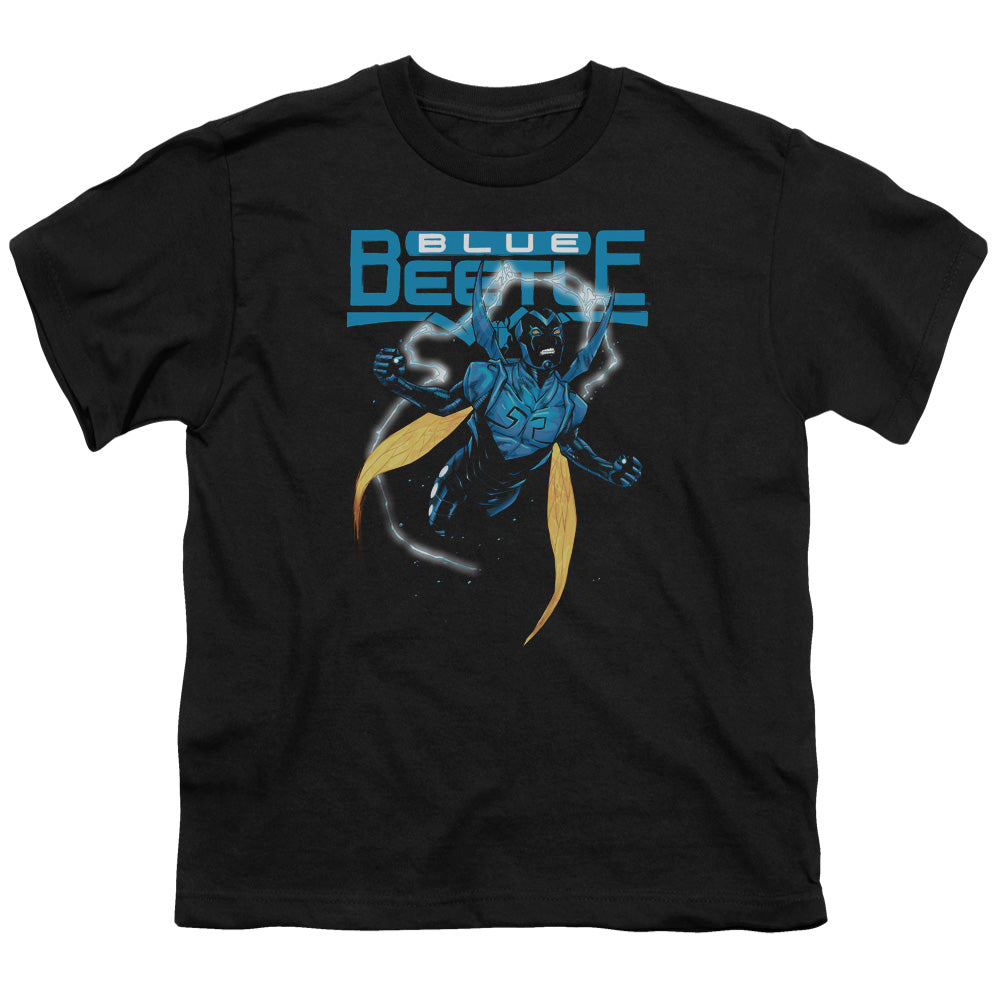 Justice League Blue Beetle Kids Youth T Shirt Black