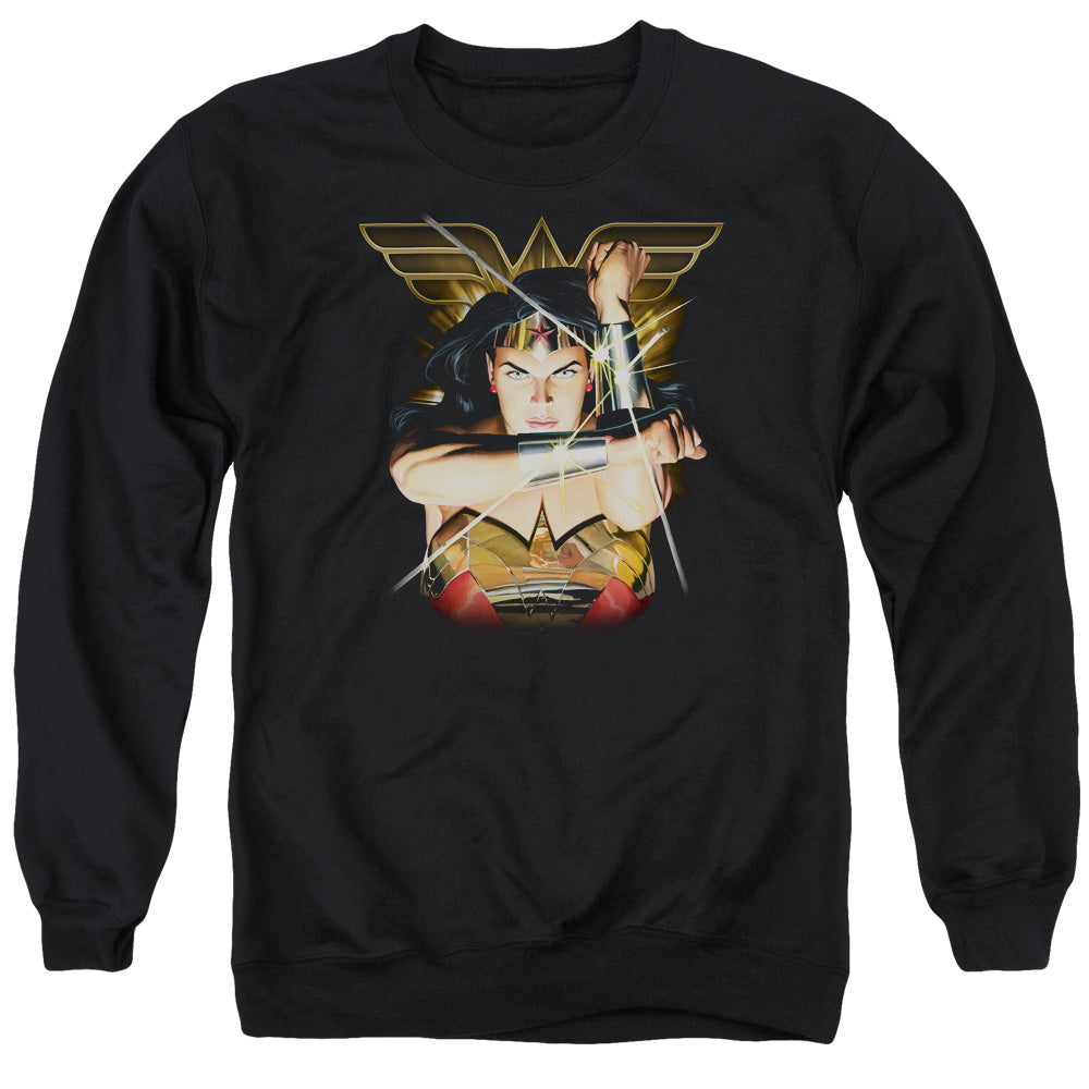 Justice League Deflection Mens Crewneck Sweatshirt Black