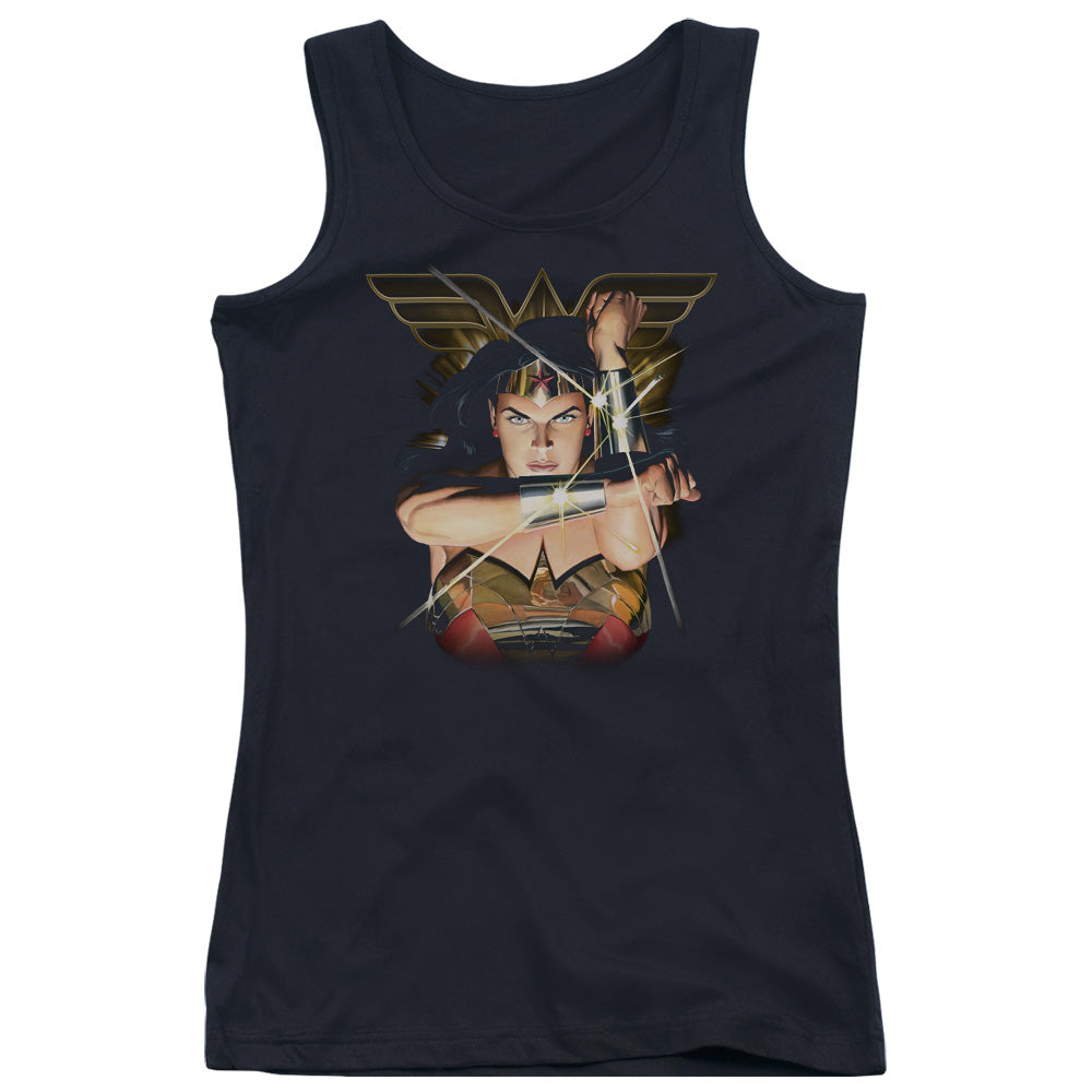 Justice League Deflection Womens Tank Top Shirt Black