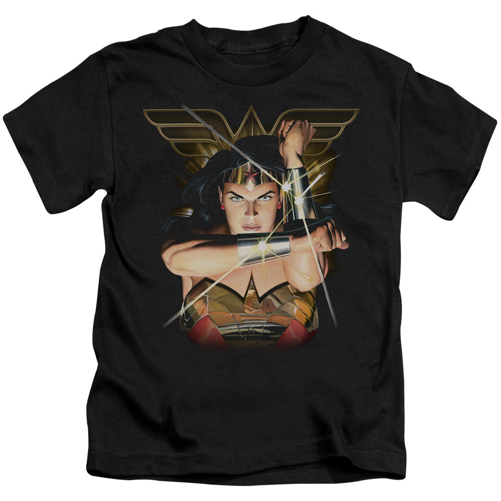 Justice League Deflection Juvenile Kids Youth T Shirt Black