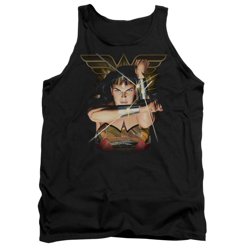 Justice League Deflection Mens Tank Top Shirt Black