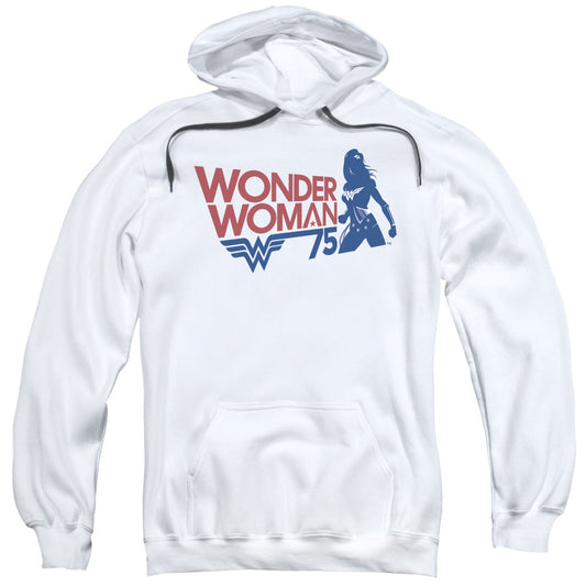 Wonder Woman Ww75 Silhouette Mens Hoodie White