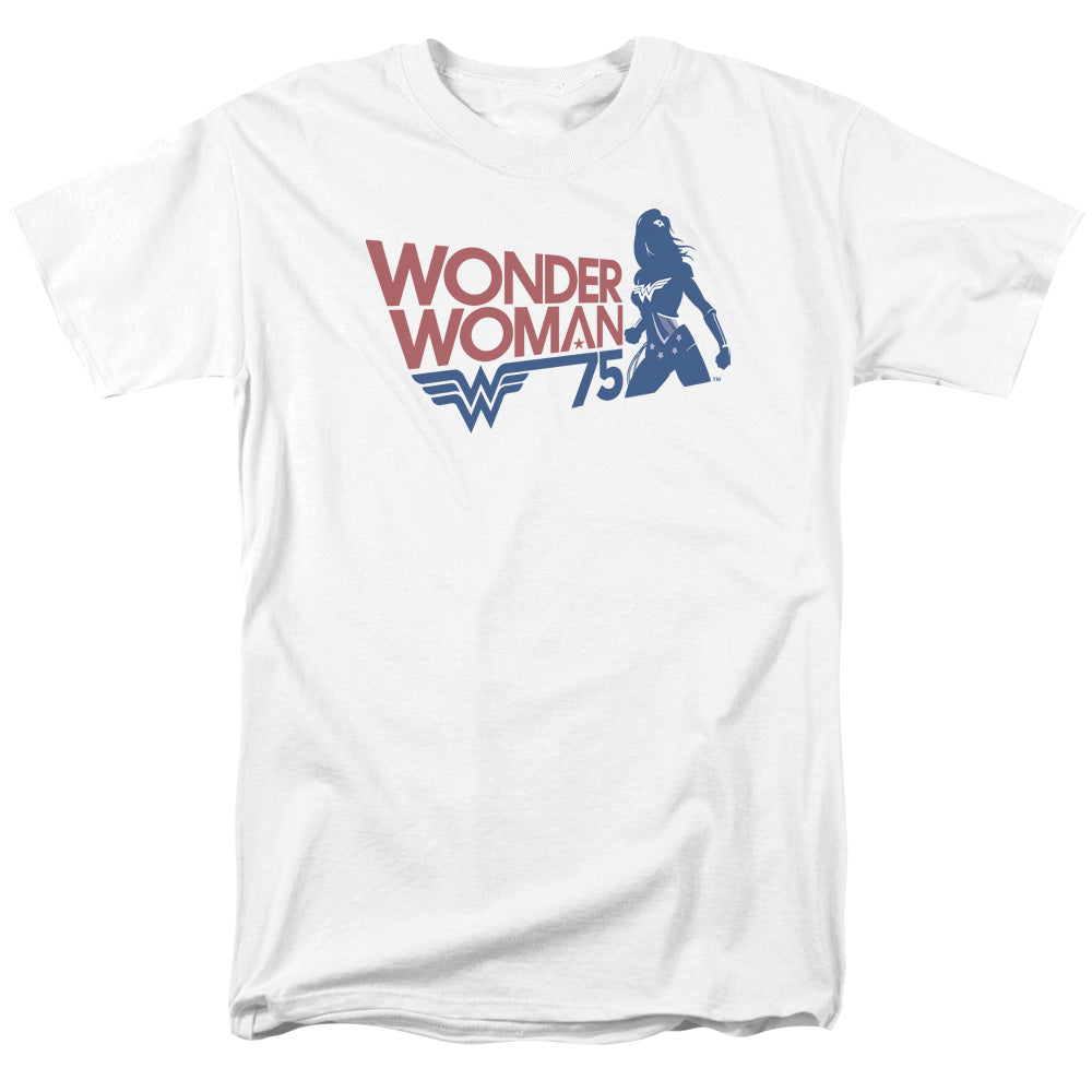 Wonder Woman Ww75 Silhouette Mens T Shirt White