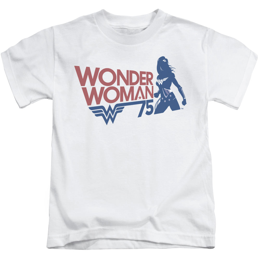 Wonder Woman Ww75 Silhouette Juvenile Kids Youth T Shirt White