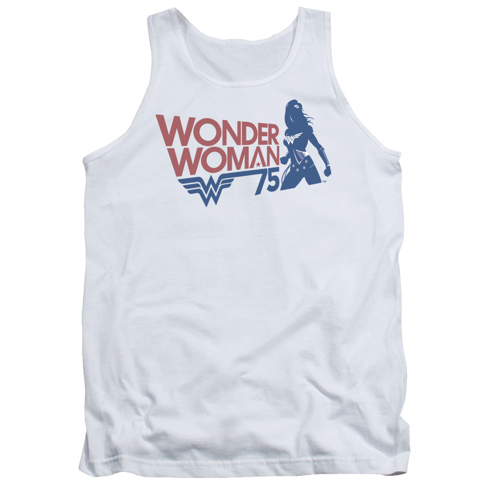 Wonder Woman Ww75 Silhouette Mens Tank Top Shirt White