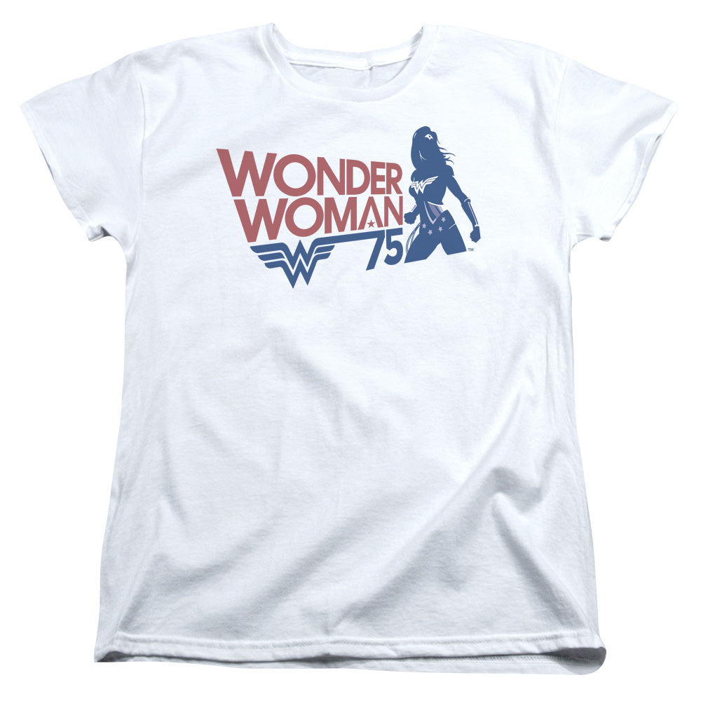 Wonder Woman Ww75 Silhouette Womens T Shirt White