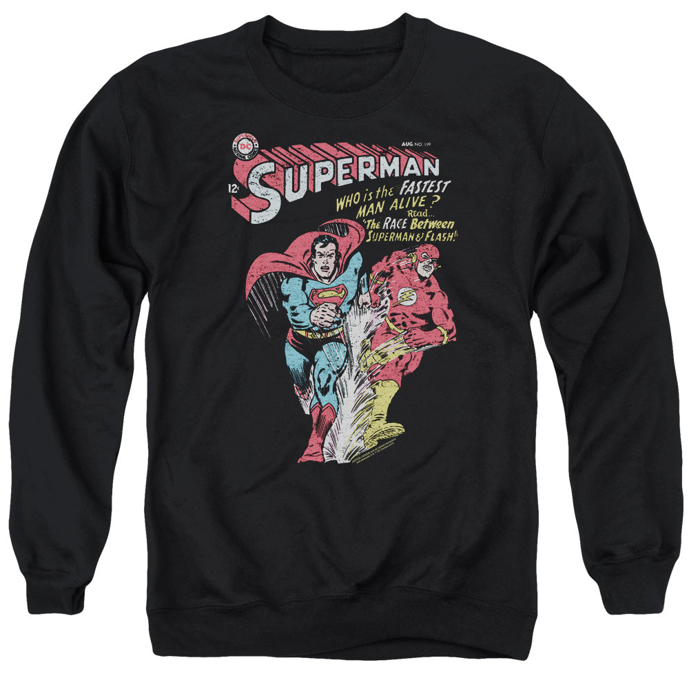 Justice League Fastest Mens Crewneck Sweatshirt Black