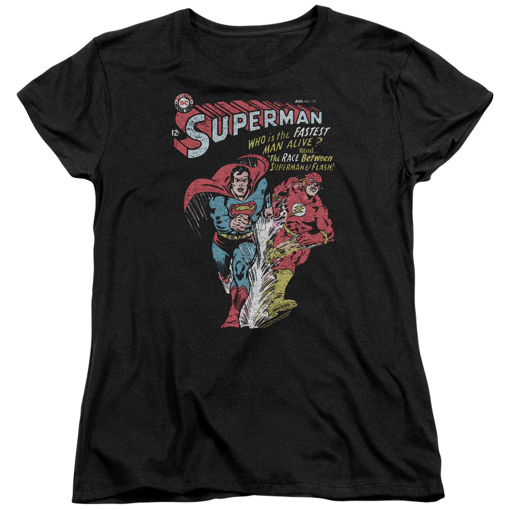 Justice League Fastest Womens T Shirt Black