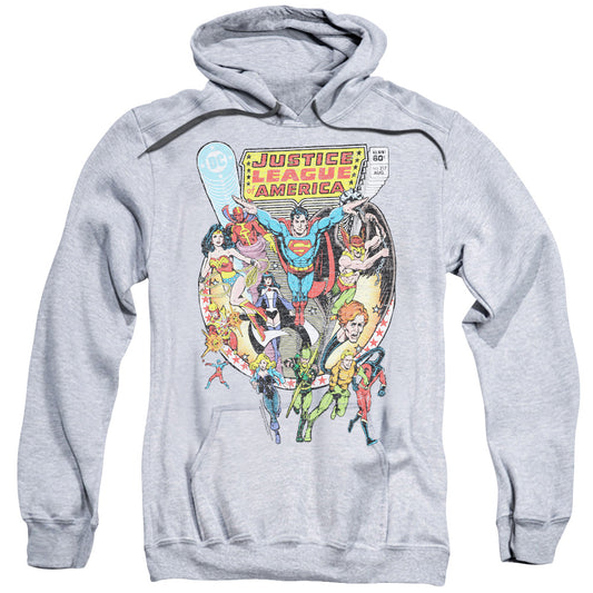 Justice League Team Up Mens Hoodie Athletic Heather